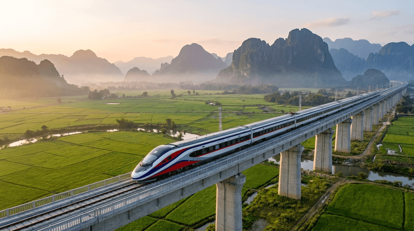 LCR high-speed rail in Vang Vieng